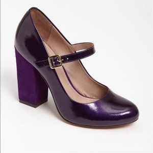 VINCE CAMUTO Vionet Mary Jane Eggplant Patent Leather Pumps Size 10.5